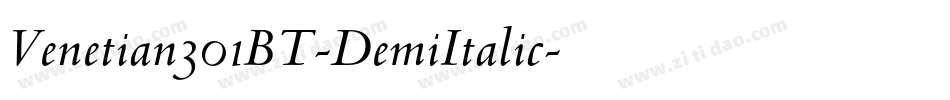 Venetian301BT-DemiItalic字体转换