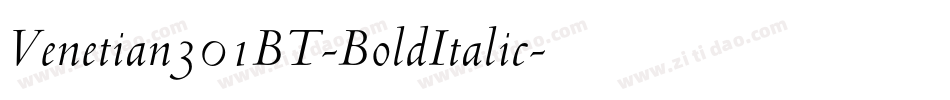 Venetian301BT-BoldItalic字体转换