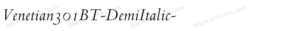 Venetian301BT-DemiItalic字体转换