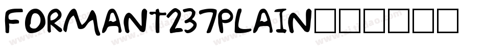 Formant237Plain字体转换