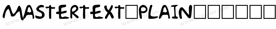 Mastertext-Plain字体转换