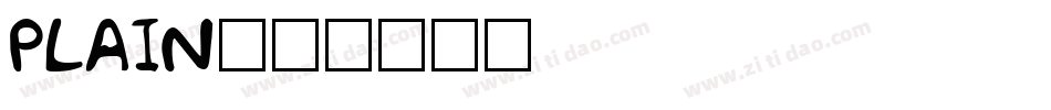 Plain字体转换