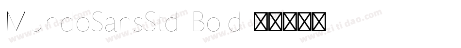 MundoSansStd-Bold字体转换
