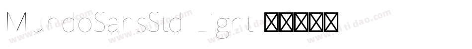 MundoSansStd-Light字体转换