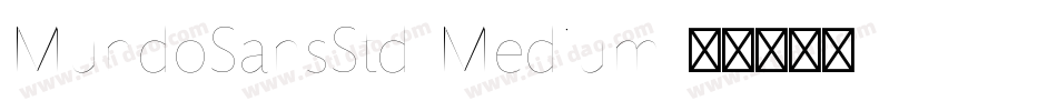 MundoSansStd-Medium字体转换