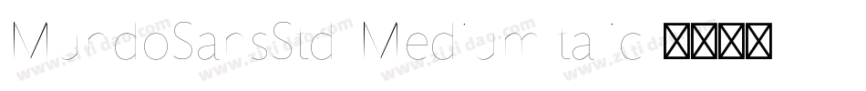 MundoSansStd-MediumItalic字体转换