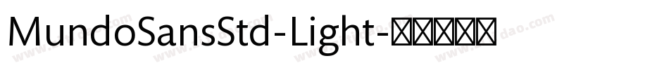 MundoSansStd-Light字体转换