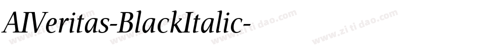 AIVeritas-BlackItalic字体转换