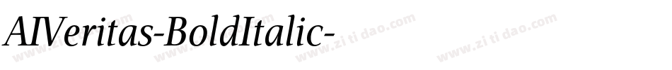 AIVeritas-BoldItalic字体转换