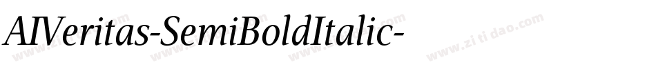 AIVeritas-SemiBoldItalic字体转换