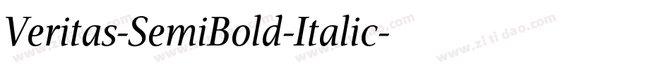 Veritas-SemiBold-Italic字体转换