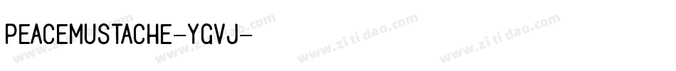 PeaceMustache-YgVj字体转换
