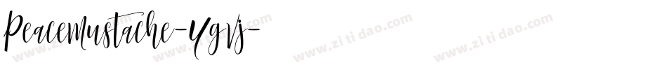 PeaceMustache-YgVj字体转换