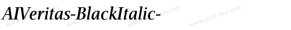 AIVeritas-BlackItalic字体转换