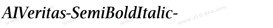 AIVeritas-SemiBoldItalic字体转换