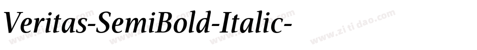 Veritas-SemiBold-Italic字体转换