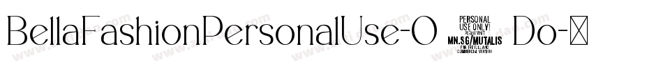 BellaFashionPersonalUse-O8Do字体转换