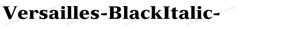 Versailles-BlackItalic字体转换