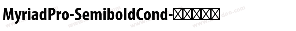 MyriadPro-SemiboldCond字体转换