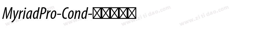 MyriadPro-Cond字体转换