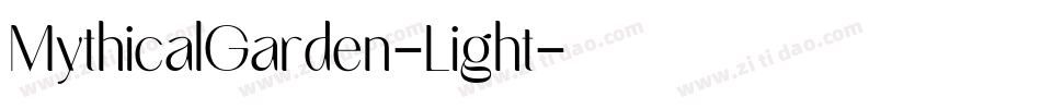 MythicalGarden-Light字体转换