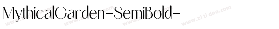 MythicalGarden-SemiBold字体转换