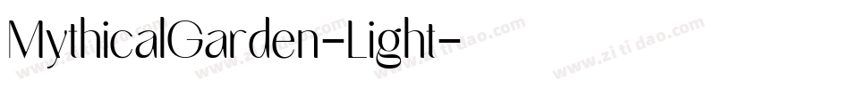 MythicalGarden-Light字体转换