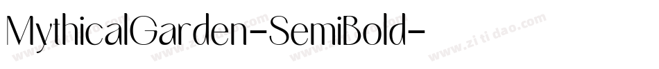 MythicalGarden-SemiBold字体转换