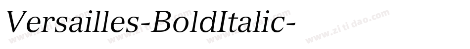 Versailles-BoldItalic字体转换