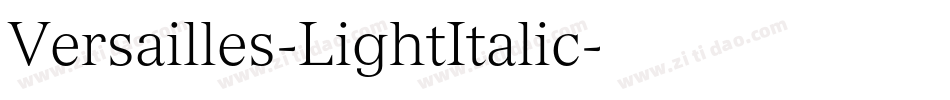 Versailles-LightItalic字体转换