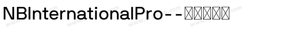 NBInternationalPro-字体转换