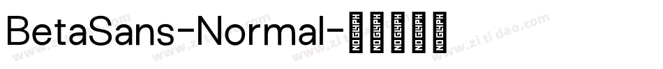 BetaSans-Normal字体转换