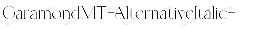 GaramondMT-AlternativeItalic字体转换