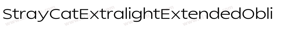 StrayCatExtralightExtendedOblique-85dD字体转换