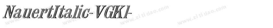 NauertItalic-VGKl字体转换