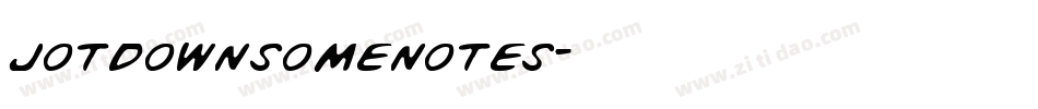 Jotdownsomenotes字体转换