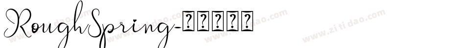 RoughSpring字体转换