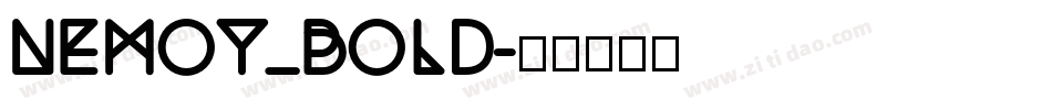 Nemoy_bold字体转换