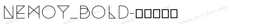 Nemoy_bold字体转换