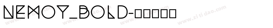 Nemoy_bold字体转换