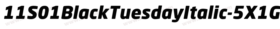 11S01BlackTuesdayItalic-5X1G字体转换