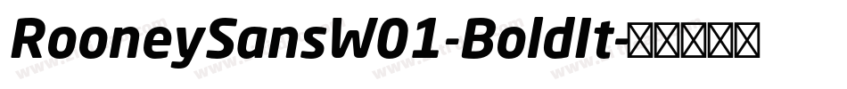 RooneySansW01-BoldIt字体转换