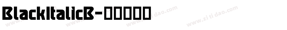 BlackItalicB字体转换