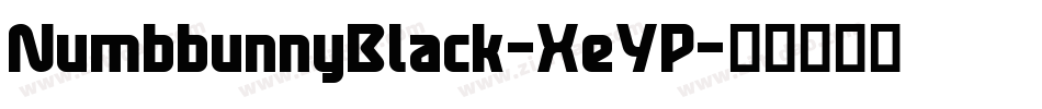 NumbbunnyBlack-XeYP字体转换