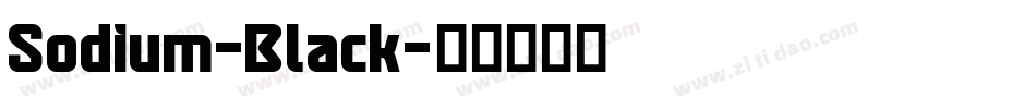 Sodium-Black字体转换