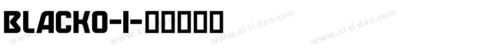 BLACKO-I字体转换