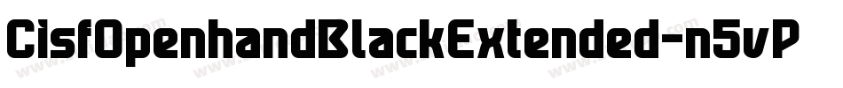 CisfOpenhandBlackExtended-n5vP字体转换