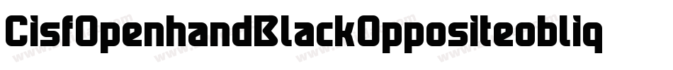 CisfOpenhandBlackOppositeoblique-Bn0x字体转换