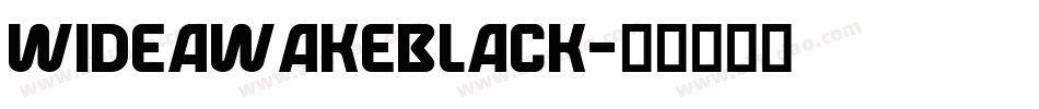 WIDEAWAKEBLACK字体转换