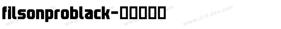 filsonproblack字体转换